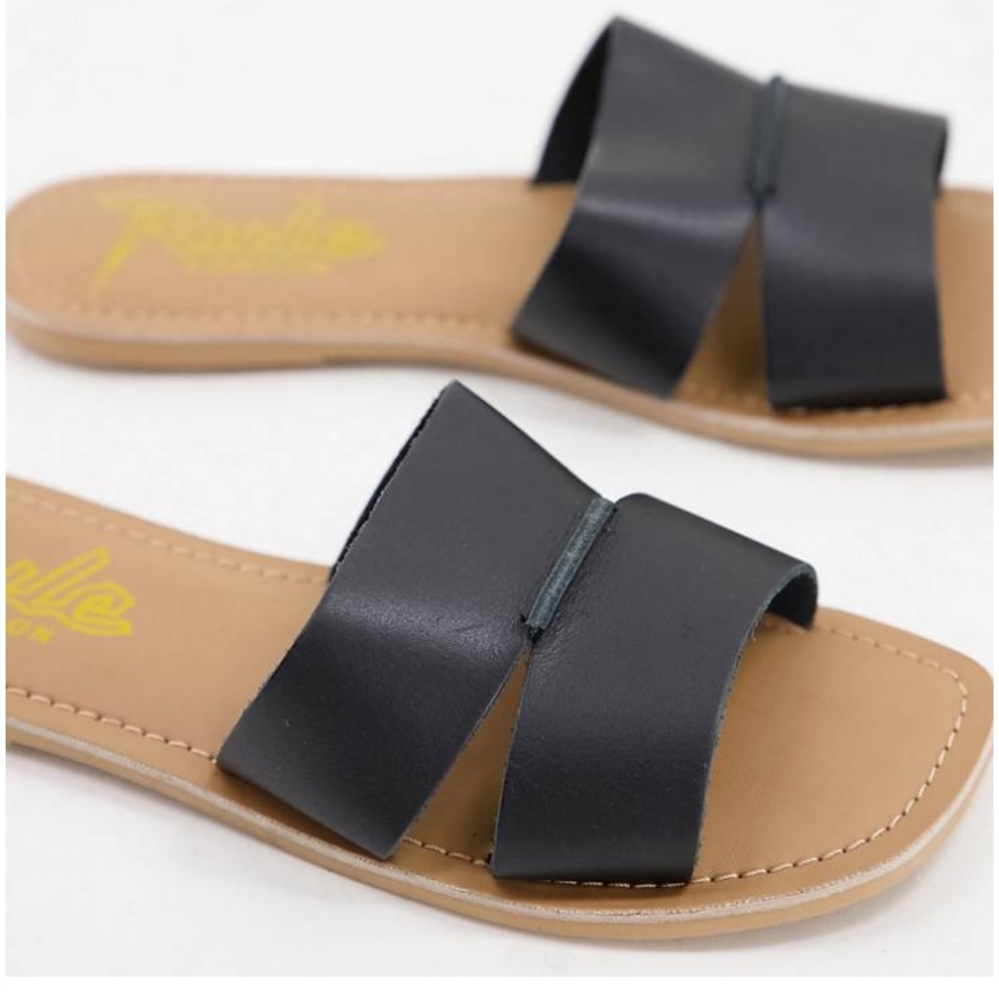 New GENUINE LEATHER slides by Rule London #A180N
